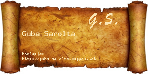 Guba Sarolta névjegykártya